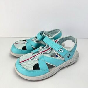 COLUMBIA TECHSUN WAVE SPORT SANDALS New Youth SZ  2 Turquoise/Aqua Girls